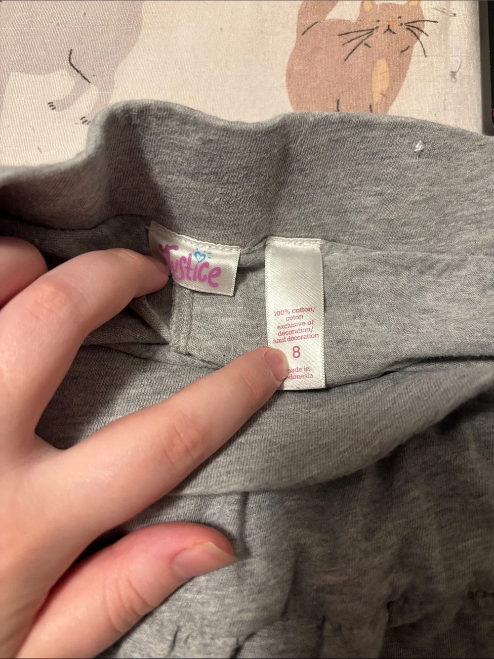 girls justice gray skort